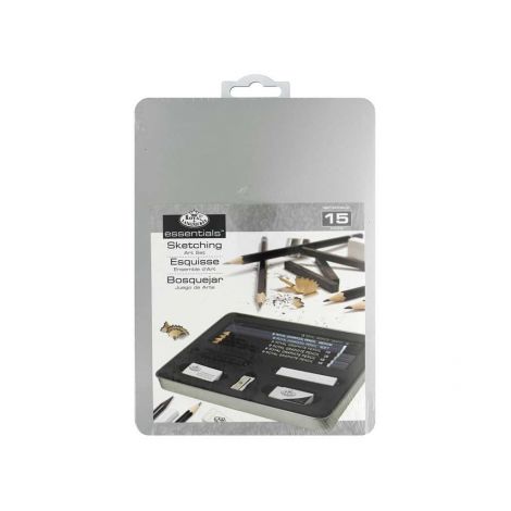 Zestaw do szkicowania R&L Essentials ołówki + węgiel + pastele suche + gumki